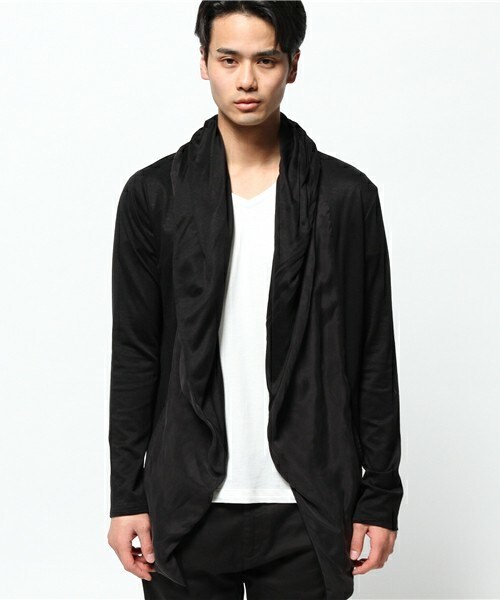 ato（アトウ）の「TE/PE天竺フーデッドカーディガン（カーディガン/ボレロ・メンズ・ブラック/グレー/ネイビー・46/48）」の4枚目の写真