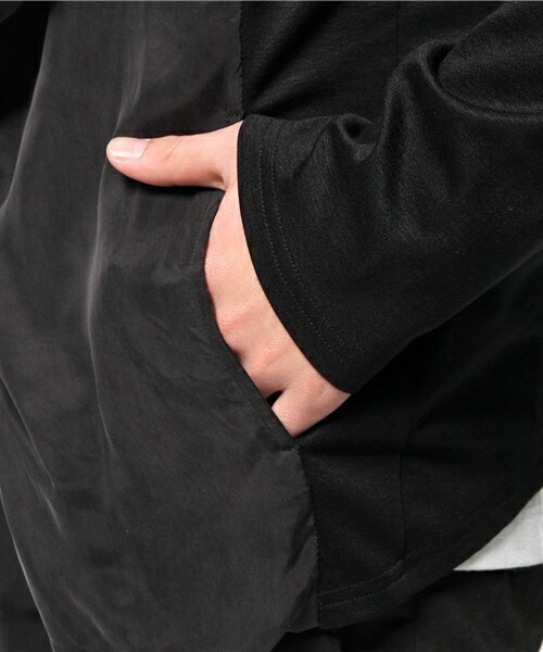 ato（アトウ）の「TE/PE天竺フーデッドカーディガン（カーディガン/ボレロ・メンズ・ブラック/グレー/ネイビー・46/48）」の9枚目の写真