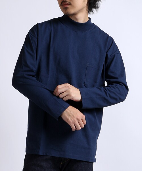 FREAK'S STORE（フリークスストア）の「米綿ピグメント MOCNECK PULLOVER（トップス・メンズ・ホワイト/ブラック/オリーブ/ネイビー・M/L）」の4枚目の写真