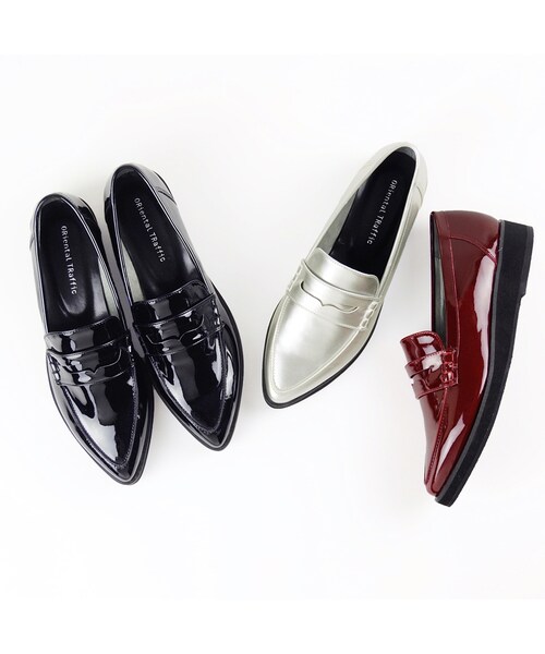 ORiental TRaffic（オリエンタルトラフィック）の「厚底ポインテッドローファー（シューズ・レディース・ブラック/レッド/シルバー・34/35/36/37/38/39/40/41/42）」の10枚目の写真