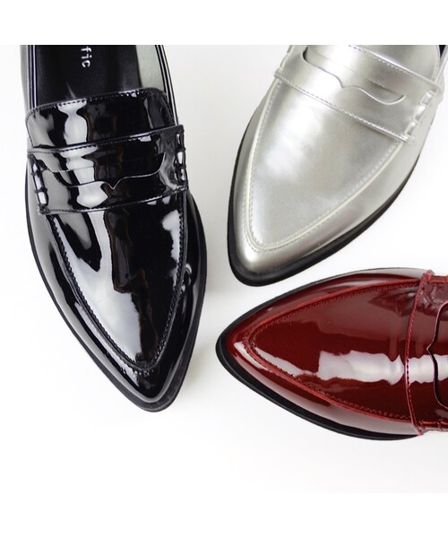 ORiental TRaffic（オリエンタルトラフィック）の「厚底ポインテッドローファー（シューズ・レディース・ブラック/レッド/シルバー・34/35/36/37/38/39/40/41/42）」の9枚目の写真