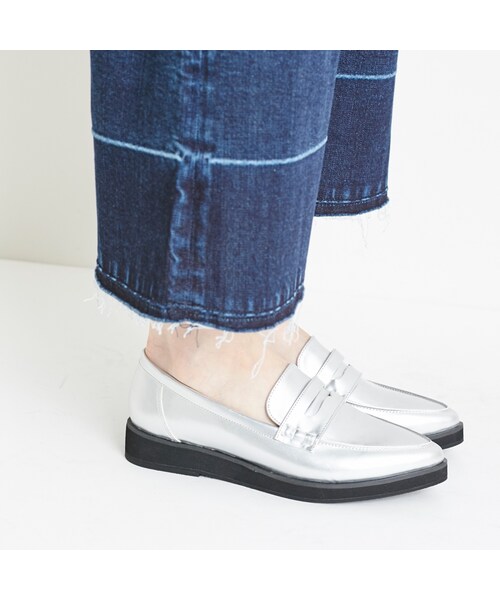 ORiental TRaffic（オリエンタルトラフィック）の「厚底ポインテッドローファー（シューズ・レディース・ブラック/レッド/シルバー・34/35/36/37/38/39/40/41/42）」の12枚目の写真