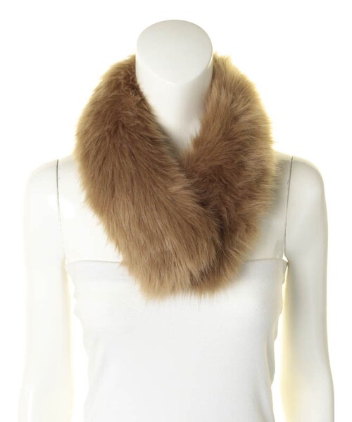 31 Sons de mode（トランテアン　ソン　ドゥ　モード）の「エコファーティペット（ファッション雑貨・レディース・ブラウン系/ブラック/オフホワイト・フリー）」の4枚目の写真