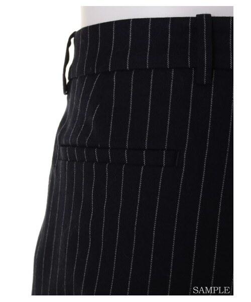 FRAY I.D(フレイアイディー)の「センタープレストラウザーパンツ(ストレートパンツ・レディース・GRY/BLK/NVYxWHT・0/1/2)」の10枚目の写真