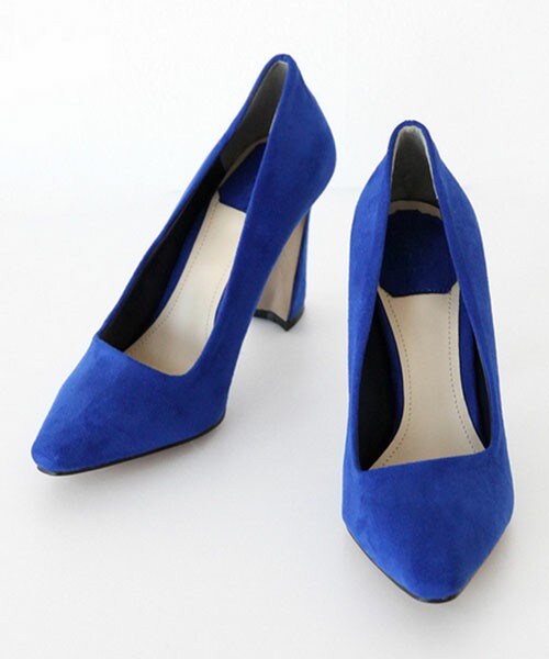 DHOLIC（ディーホリック）の「スエード調ポインテッドトゥヒールシューズ（パンプス・レディース・ピンク/ベージュ/ブラウン/ブルー/グレー/ブラック・225/230/235/240/245/250）」の6枚目の写真