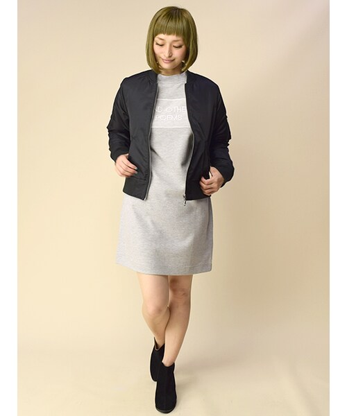 w closet（ダブルクローゼット）の「【予約】中綿入りリバーシブルMA-1（ジャケット/アウター・レディース・カーキ/ブラック・FREE）」の12枚目の写真