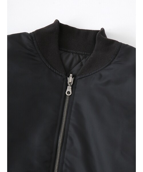 w closet（ダブルクローゼット）の「【予約】中綿入りリバーシブルMA-1（ジャケット/アウター・レディース・カーキ/ブラック・FREE）」の6枚目の写真