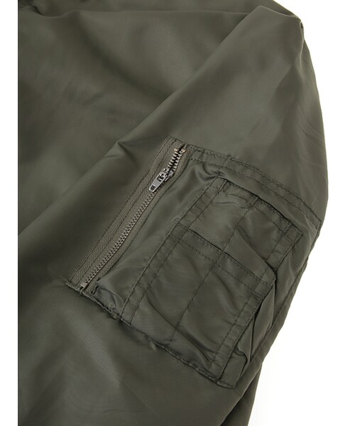 w closet（ダブルクローゼット）の「リバーシブルMA-1（ジャケット/アウター・レディース・カーキ/ブラック・FREE）」の8枚目の写真