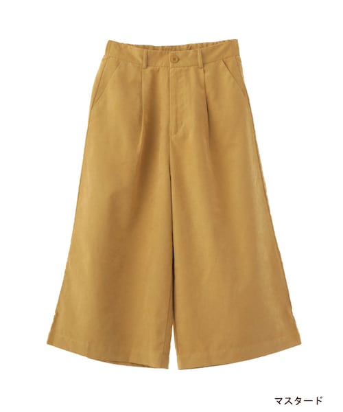 w closet(ダブルクローゼット)の「カルゼガウチョパンツ(パンツ・レディース・マスタード/カーキ/ブラック・FREE)」の3枚目の写真