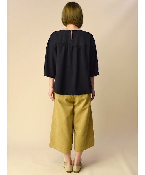 w closet(ダブルクローゼット)の「カルゼガウチョパンツ(パンツ・レディース・マスタード/カーキ/ブラック・FREE)」の6枚目の写真