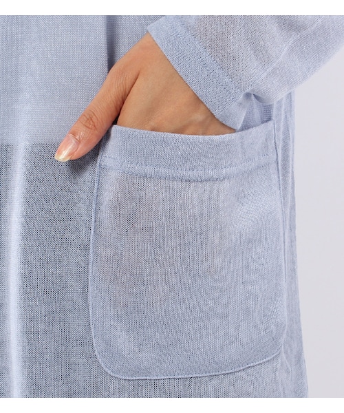 mysty woman（ミスティウーマン）の「ニットソーロングカーディガン×ロゴTシャツセット（その他・レディース・グレー/ネイビー/サックス）」の10枚目の写真