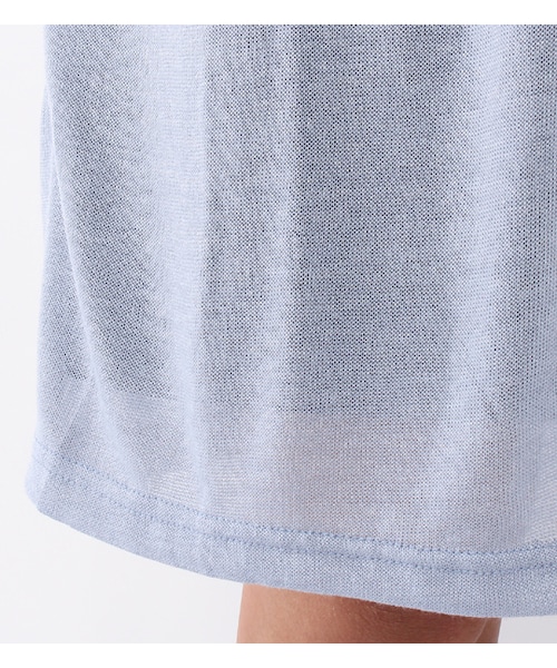 mysty woman（ミスティウーマン）の「ニットソーロングカーディガン×ロゴTシャツセット（その他・レディース・グレー/ネイビー/サックス）」の9枚目の写真