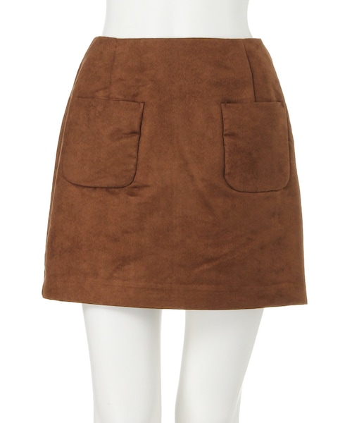 dazzlin（ダズリン）の「【dazzlin】スエード台形ミニスカート（スカート・レディース・ブラック/レッド/キャメル・S/M）」の2枚目の写真