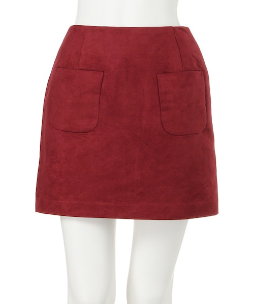 dazzlin（ダズリン）の「【dazzlin】スエード台形ミニスカート（スカート・レディース・ブラック/レッド/キャメル・S/M）」の3枚目の写真