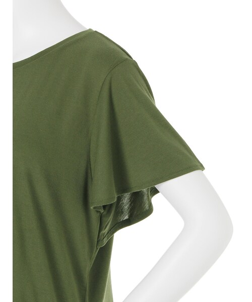 MURUA（ムルーア）の「【CASUAL】アシメフレアスリーブトップス（トップス・レディース・ホワイト/ブラック/カーキ・F）」の8枚目の写真