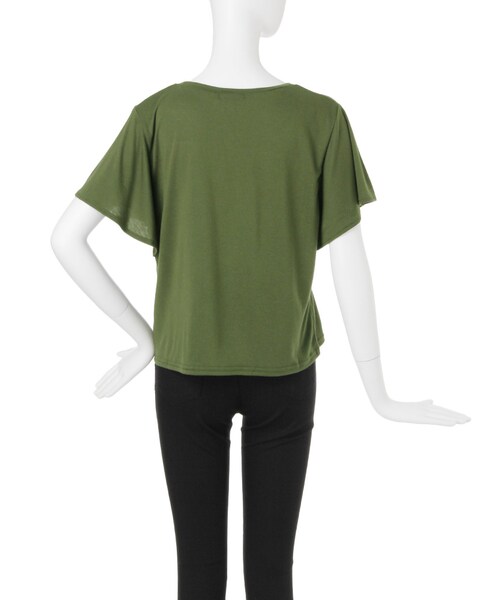 MURUA（ムルーア）の「【CASUAL】アシメフレアスリーブトップス（トップス・レディース・ホワイト/ブラック/カーキ・F）」の6枚目の写真