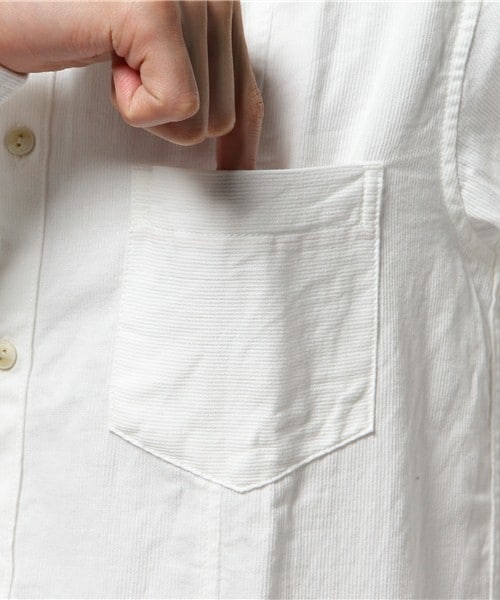 Johnbull Private labo（ジョンブルプライベートラボ）の「バンドカラーシャツ（シャツ/ブラウス・メンズ・ホワイト/インディゴブルー・SMALL/MEDIUM/LARGE）」の8枚目の写真