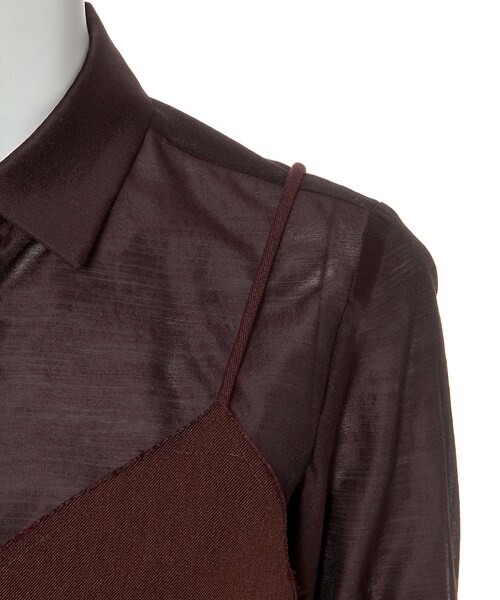 G.V.G.V.(ジーヴィージーヴィー)の「CAMILAYERED SHIRT(トップス・レディース・BGD/BLACK/GREY・36/34)」の9枚目の写真