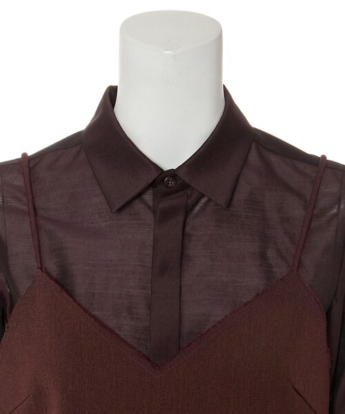G.V.G.V.(ジーヴィージーヴィー)の「CAMILAYERED SHIRT(トップス・レディース・BGD/BLACK/GREY・36/34)」の7枚目の写真