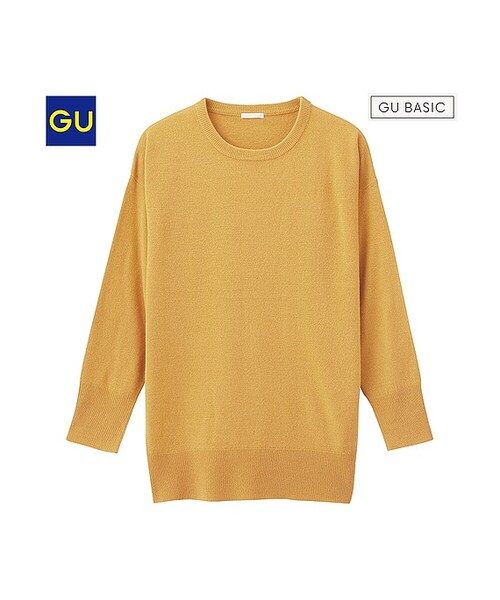 GU（ジーユー）の「（GU）ボリュームニットチュニック（長袖）Ｂ（WOMEN ⁄ ニット・レディース・WINE/BLACK/DARK GRAY/NAVY/NATURAL/YELLOW/OLIVE・S/M/XL/L）」の6枚目の写真