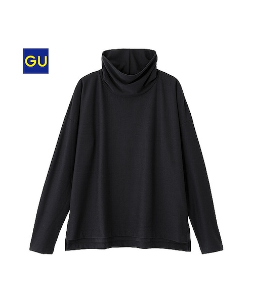 GU(ジーユー)の「(GU)タートルボリュームプルオーバー(長袖)A(WOMEN ⁄ カットソー・レディース・OFF WHITE/NAVY/BLACK/DARK BROWN・L/S/M/XL)」の2枚目の写真