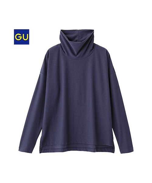 GU(ジーユー)の「(GU)タートルボリュームプルオーバー(長袖)A(WOMEN ⁄ カットソー・レディース・OFF WHITE/NAVY/BLACK/DARK BROWN・L/S/M/XL)」の4枚目の写真