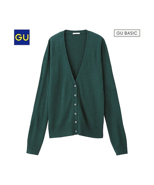 GU（ジーユー）の「（GU）カシミヤタッチVネックカーディガン