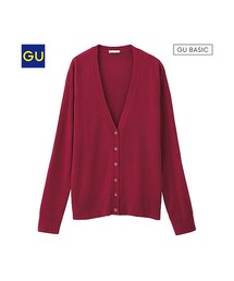 GU | （GU）カシミヤタッチＶネックカーディガン（長袖）Ａ(ジャケット/アウター)