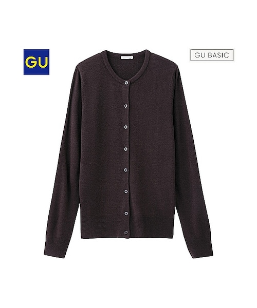 GU（ジーユー）の「（GU）カシミヤタッチクルーネックカーディガン（長袖）（WOMEN ⁄ パーカ・カーディガン・レディース・BLUE/BLACK/DARK BROWN/OFF WHITE/GRAY/RED/NATURAL・XL/L/M/XXL/XS/S）」の5枚目の写真