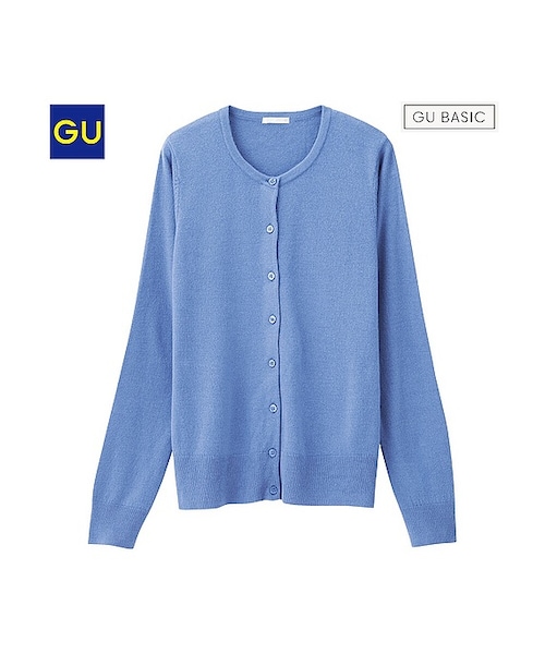 GU（ジーユー）の「（GU）カシミヤタッチクルーネックカーディガン