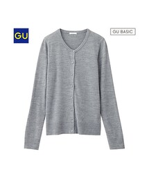 GU | （GU）カシミヤタッチクルーネックカーディガン（長袖）(ジャケット/アウター)