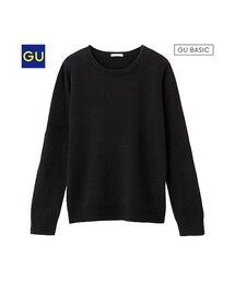 GU | （GU）カシミヤタッチクルーネックセーター（長袖）(トップス)