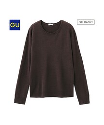 GU | （GU）カシミヤタッチクルーネックセーター（長袖）(トップス)