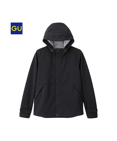 GU（ジーユー）の「（GU）カットソーブルゾン（MEN ⁄ アウター・メンズ・GRAY/BLACK/NAVY・S/XL/L/M）」の2枚目の写真