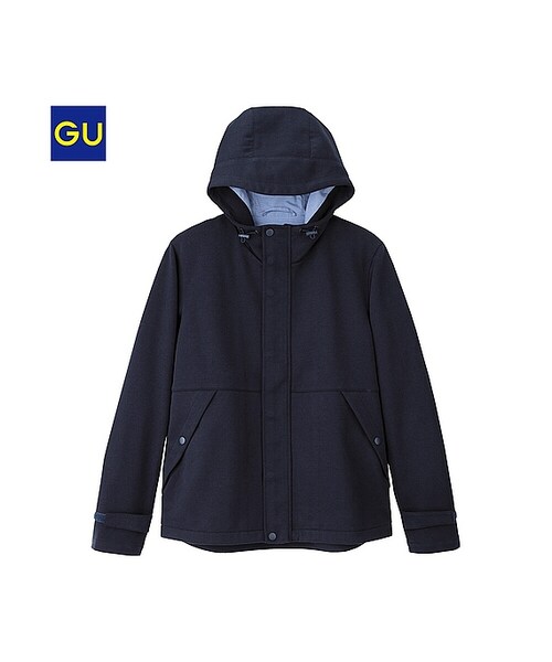 GU（ジーユー）の「（GU）カットソーブルゾン（MEN ⁄ アウター・メンズ・GRAY/BLACK/NAVY・S/XL/L/M）」の3枚目の写真