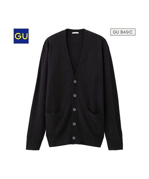 GU(ジーユー)の「(GU)カシミヤタッチカーディガン(長袖)(MEN ⁄ パーカ・カーディガン・メンズ・ORANGE/RED/NAVY/BLACK/OFF WHITE/DARK GRAY・L/XL/S/M)」の3枚目の写真