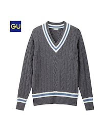 GU | （GU）チルデンセーター（長袖）(トップス)