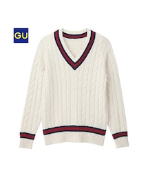 GU | （GU）チルデンセーター（長袖）(トップス)