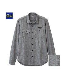 GU | （GU）ダンガリーワークシャツ（長袖）(トップス)