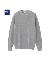 GU | （GU）カタアゼクルーネックセーター（長袖）(トップス)