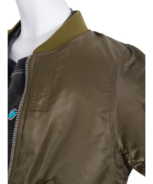 jouetie（ジュエティ）の「BASIC MA-1（ジャケット/アウター・レディース・オフホワイト/ブラック/ベージュ/カーキ）」の13枚目の写真