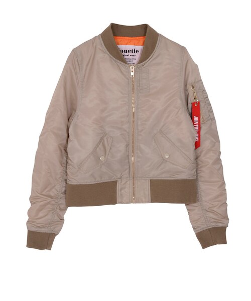 jouetie（ジュエティ）の「BASIC MA-1（ジャケット/アウター・レディース・オフホワイト/ブラック/ベージュ/カーキ）」の3枚目の写真