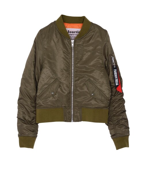 jouetie（ジュエティ）の「BASIC MA-1（ジャケット/アウター・レディース・オフホワイト/ブラック/ベージュ/カーキ）」の4枚目の写真