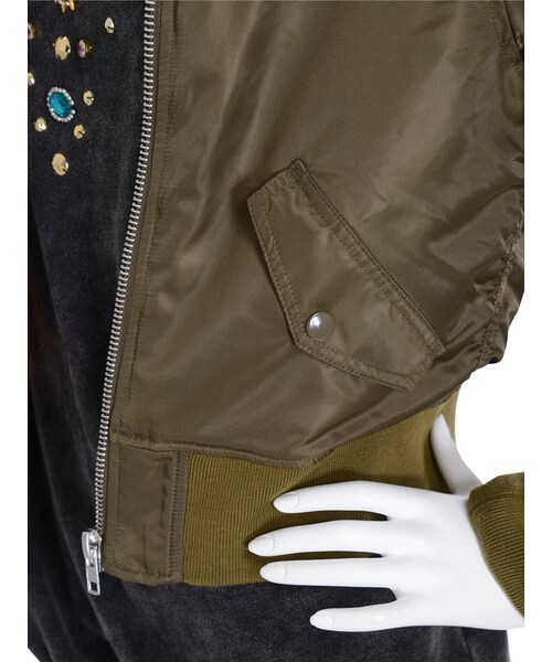 jouetie（ジュエティ）の「BASIC MA-1（ジャケット/アウター・レディース・オフホワイト/ブラック/ベージュ/カーキ）」の12枚目の写真