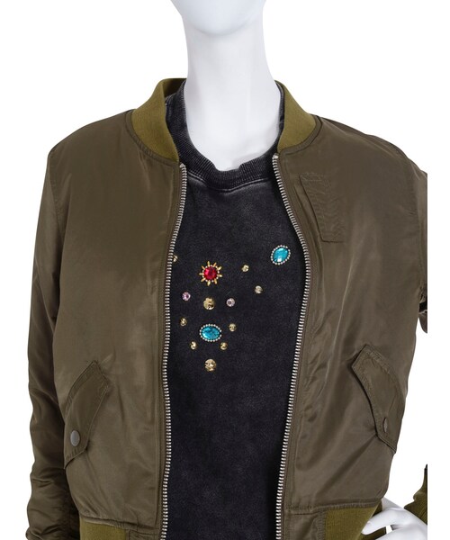 jouetie（ジュエティ）の「BASIC MA-1（ジャケット/アウター・レディース・オフホワイト/ブラック/ベージュ/カーキ）」の10枚目の写真