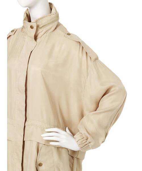 jouetie（ジュエティ）の「バックロゴライトモッズCT（ジャケット/アウター・レディース・ブラック/ベージュ・M）」の7枚目の写真