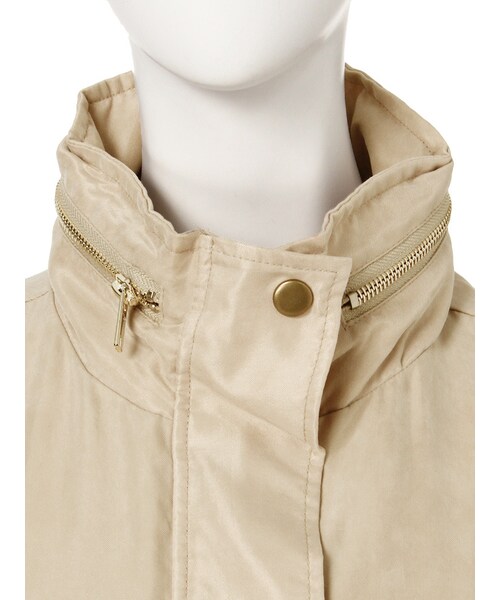 jouetie（ジュエティ）の「バックロゴライトモッズCT（ジャケット/アウター・レディース・ブラック/ベージュ・M）」の6枚目の写真