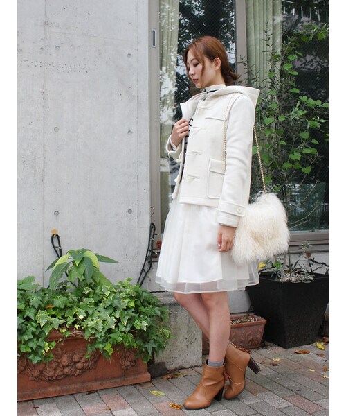 MERCURYDUO（マーキュリーデュオ）の「【DUO】 ショートダッフルコート（ジャケット/アウター・レディース・ベビーピンク/アイスブルー/ネイビー/ベージュ）」の6枚目の写真