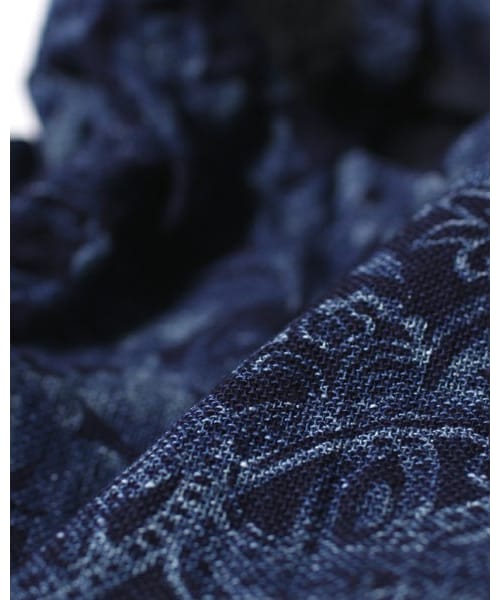 45R（フォーティファイブアール）の「インディゴ胡桃抜染プリント