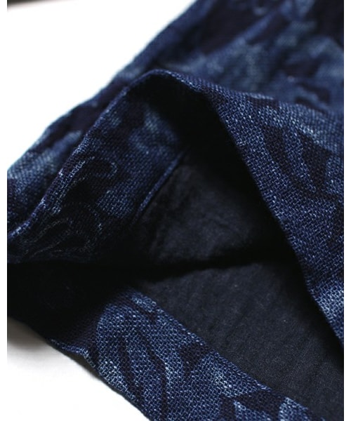 45R（フォーティファイブアール）の「インディゴ胡桃抜染プリント